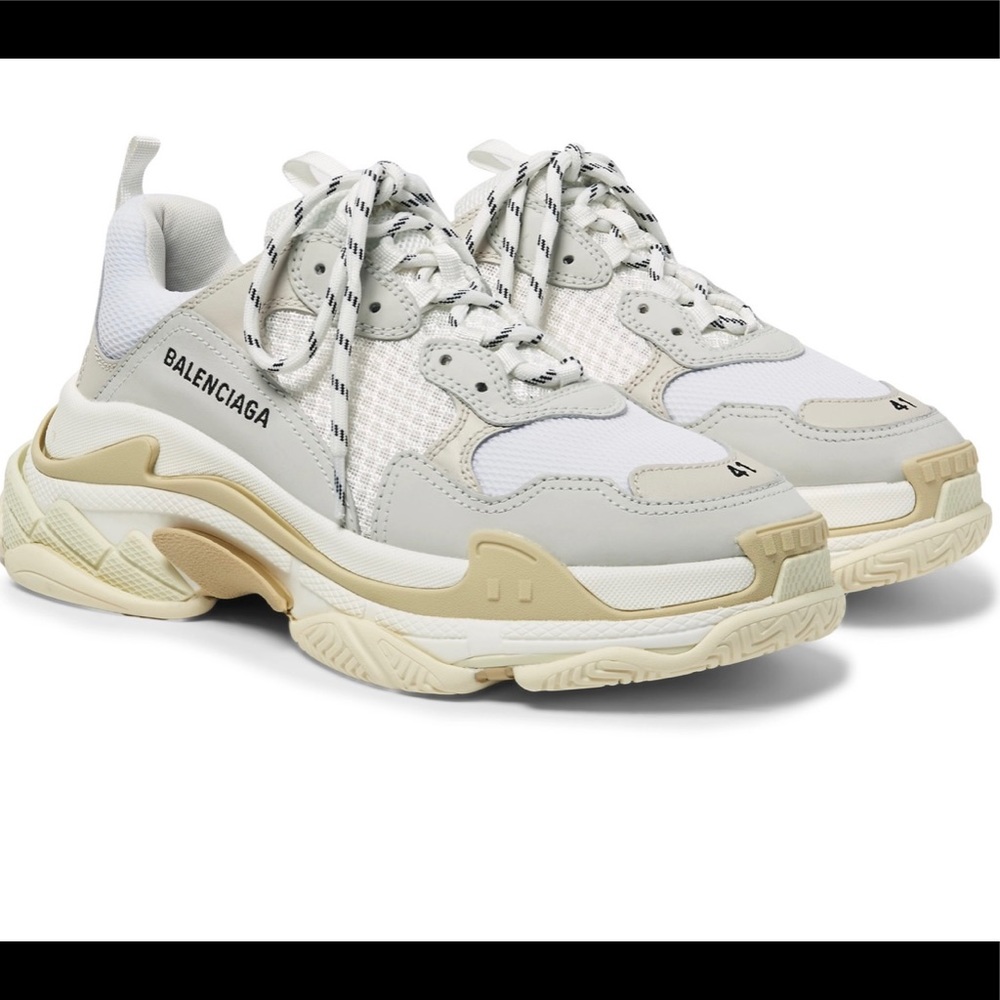 Balenciaga Triple S Mesh and Leather Sneaker